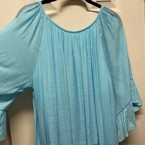 Plus sized turquoise boutique tunic top/dress